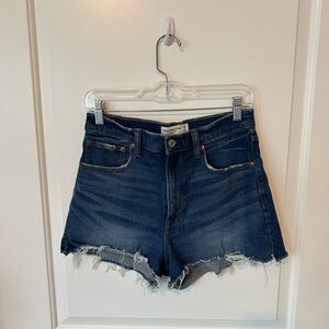 Abercrombie & Fitch Women’s High Rise Cutoff Denim Shorts, Size 26